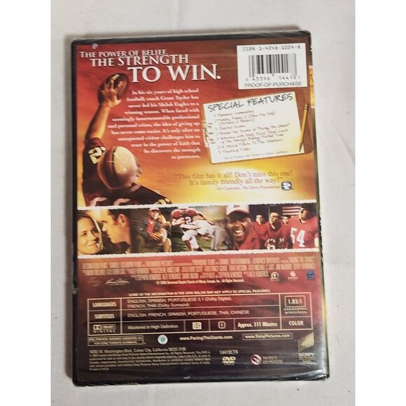 Facing The Giants Inspirational Sports Drama DVD New - Picture 2 of 2